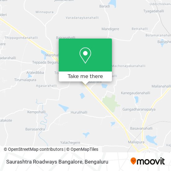 Saurashtra Roadways Bangalore map