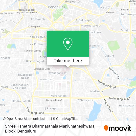 Shree Kshetra Dharmasthala Manjunatheshwara Block map
