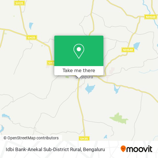 Idbi Bank-Anekal Sub-District Rural map