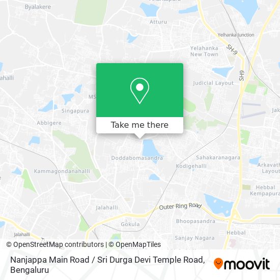 Nanjappa Main Road / Sri Durga Devi Temple Road map