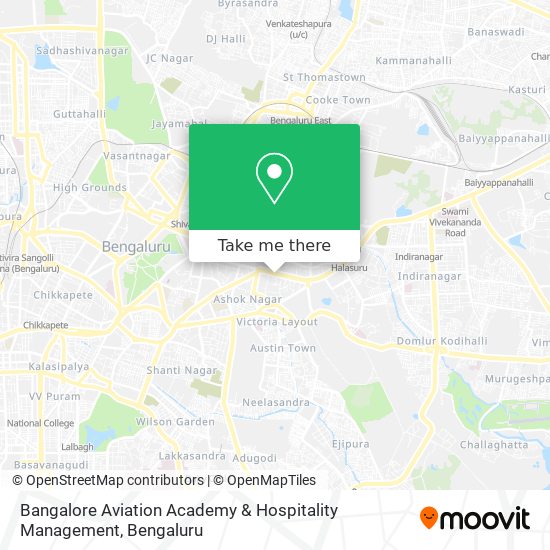 Bangalore Aviation Academy & Hospitality Management map