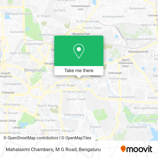 Mahalaxmi Chambers, M G Road map