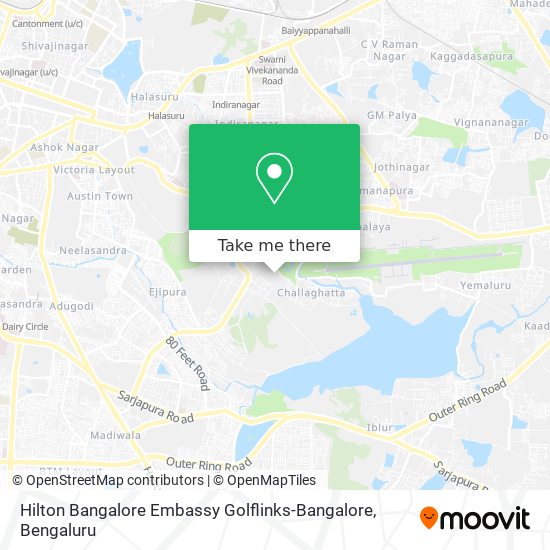 Hilton Bangalore Embassy Golflinks-Bangalore map