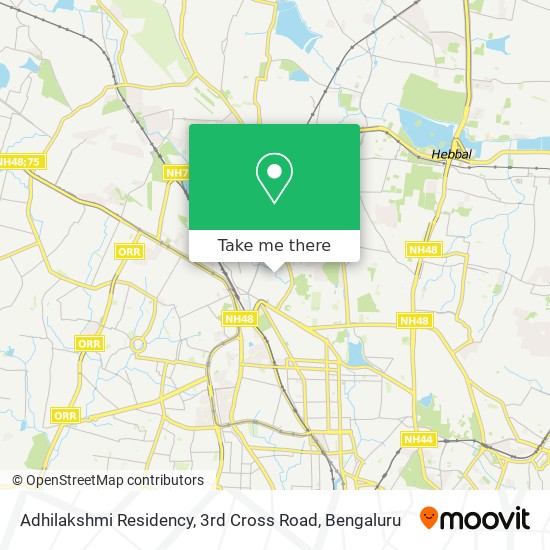 Adhilakshmi Residency, 3rd Cross Road map