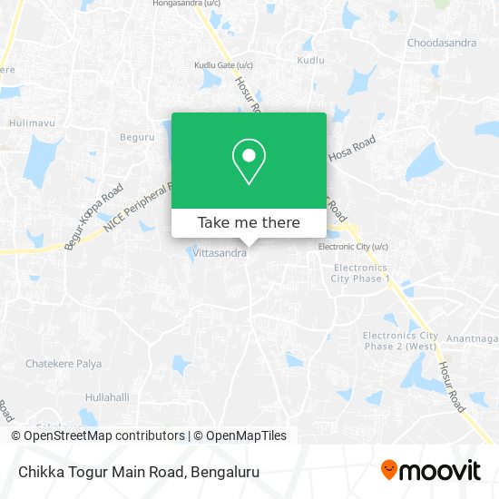 Chikka Togur Main Road map