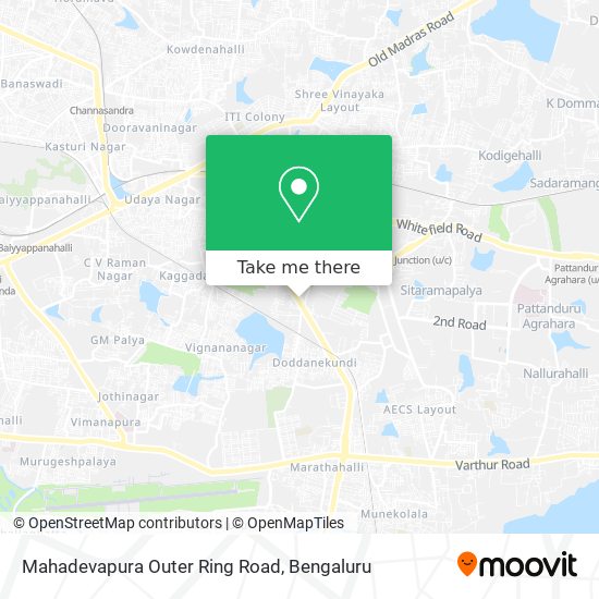Mahadevapura Outer Ring Road map
