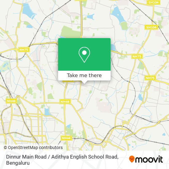 Dinnur Main Road / Adithya English School Road map