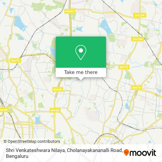 Shri Venkateshwara Nilaya, Cholanayakananalli Road map
