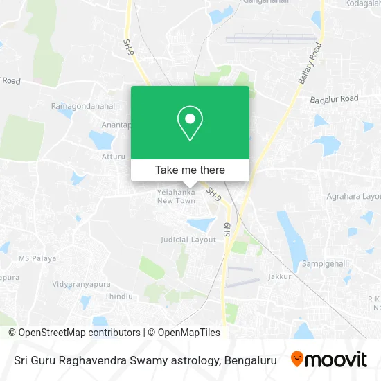 Sri Guru Raghavendra Swamy astrology map