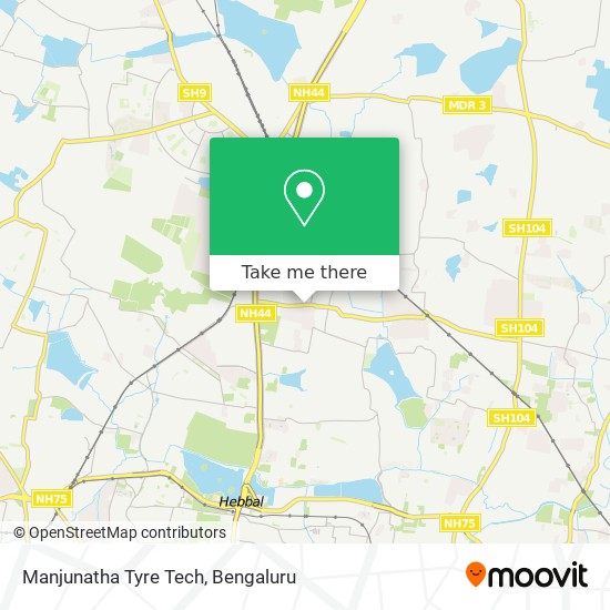 Manjunatha Tyre Tech map