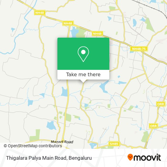 Thigalara Palya Main Road map