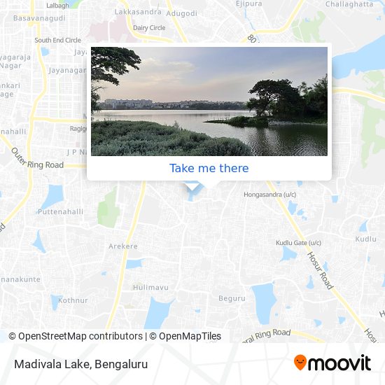 Madivala Lake map