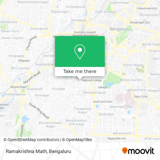 Ramakrishna Math map