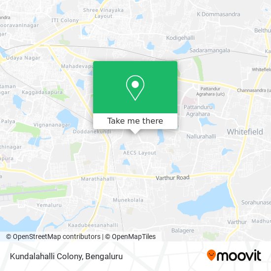 Kundalahalli Colony map