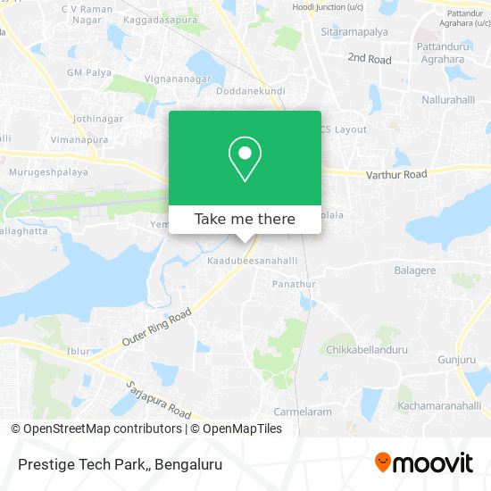 Prestige Tech Park, map