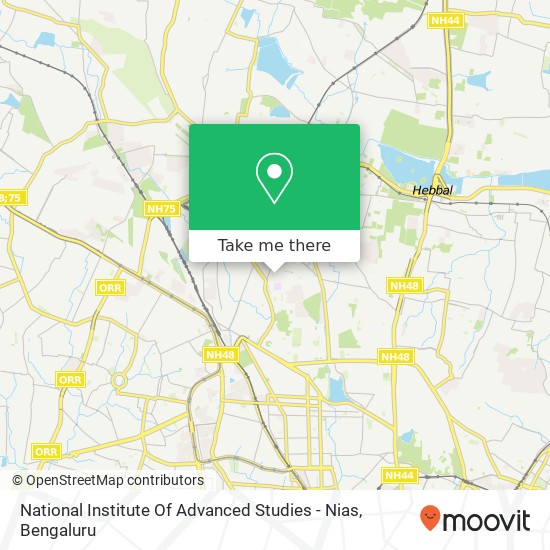 National Institute Of Advanced Studies - Nias map
