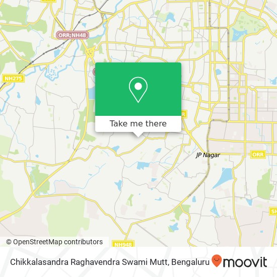 Chikkalasandra Raghavendra Swami Mutt map