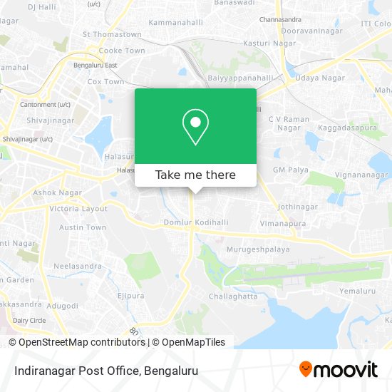 Indiranagar Post Office map