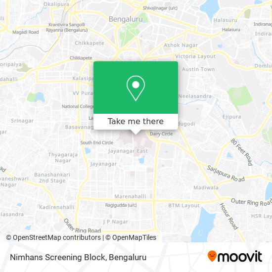 Nimhans Screening Block map