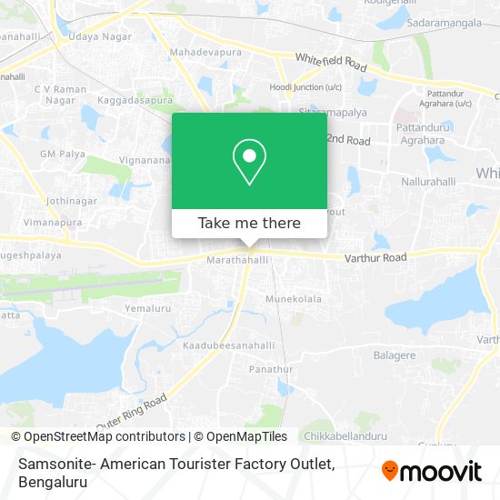 Samsonite- American Tourister Factory Outlet map