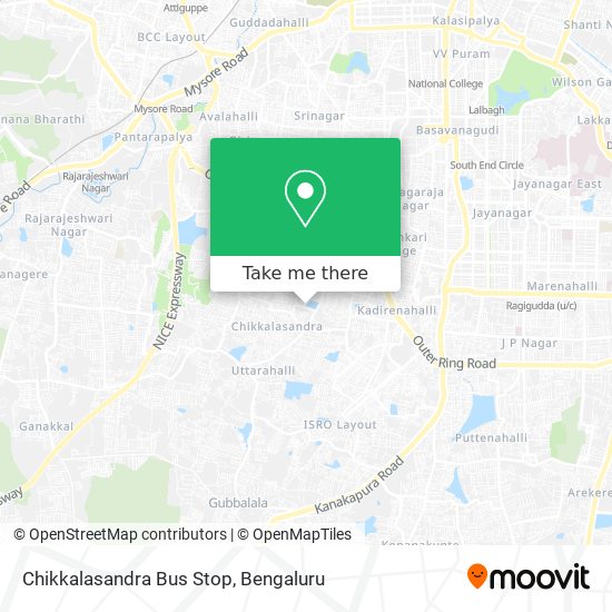 Chikkalasandra Bus Stop map