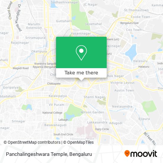 Panchalingeshwara Temple map