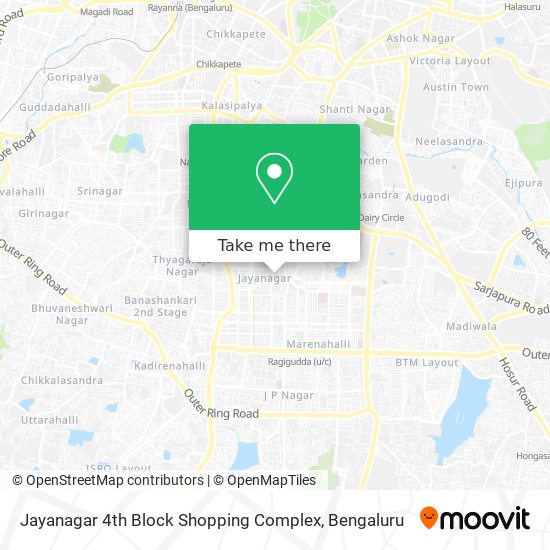 Jayanagar 4th Block Shopping Complex map