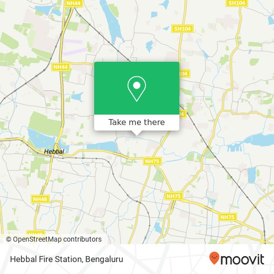 Hebbal Fire Station map