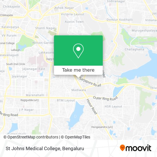 St Johns Medical College map