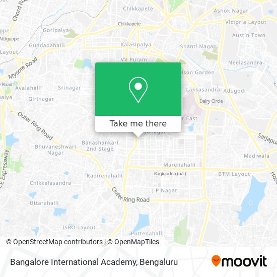 Bangalore International Academy map