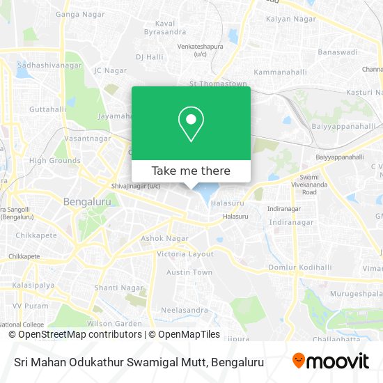 Sri Mahan Odukathur Swamigal Mutt map