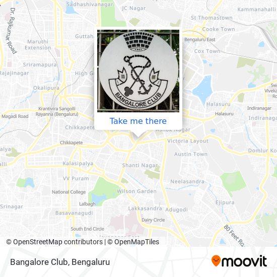 Bangalore Club map