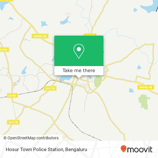 Hosur Town Police Station map