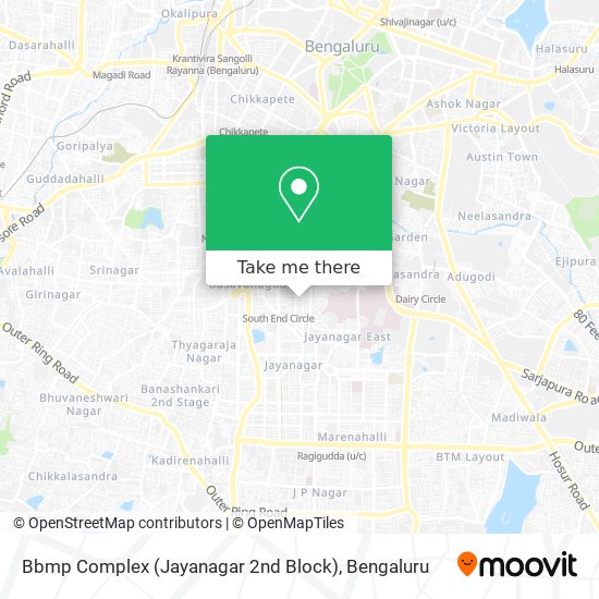 Bbmp Complex (Jayanagar 2nd Block) map