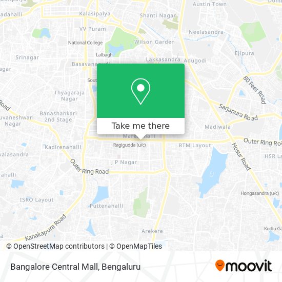 Bangalore Central Mall map