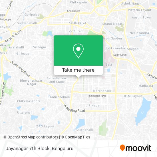 Jayanagar 7th Block map