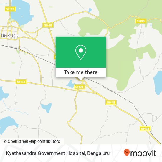 Kyathasandra Government Hospital map