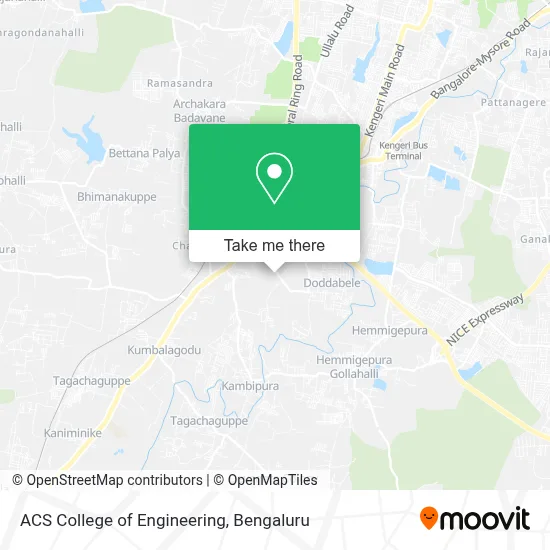 Acs College Of Engineering map