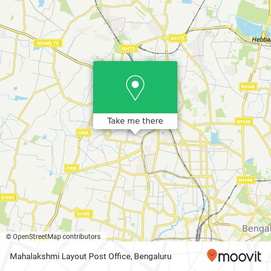 Mahalakshmi Layout Post Office map