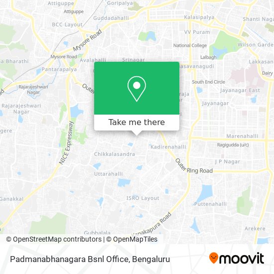 Padmanabhanagara Bsnl Office map