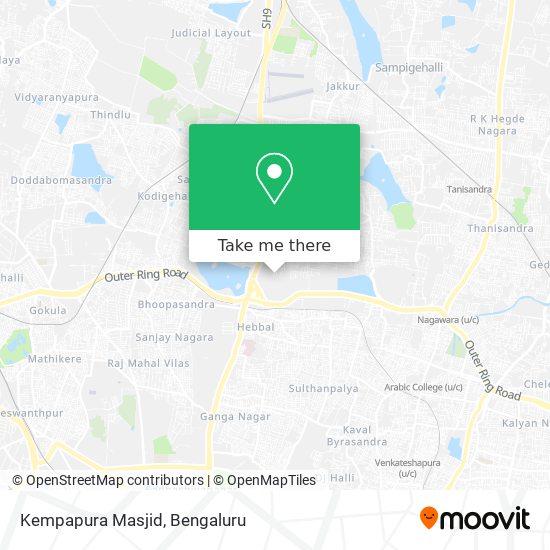 Kempapura Masjid map