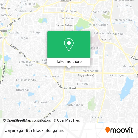 Jayanagar 8th Block map
