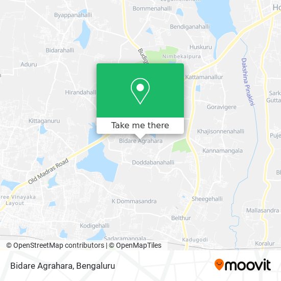 Bidare Agrahara map