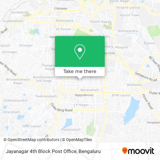 Jayanagar 4th Block Post Office map