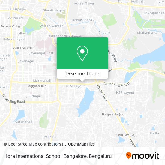 Iqra International School, Bangalore map