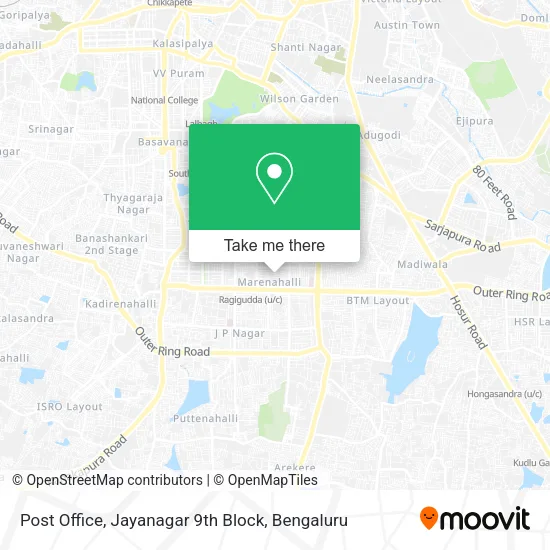 Post Office, Jayanagar 9th Block map
