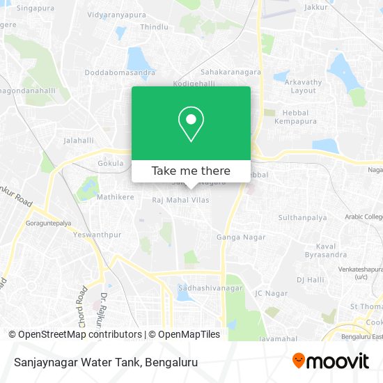 Sanjaynagar Water Tank map