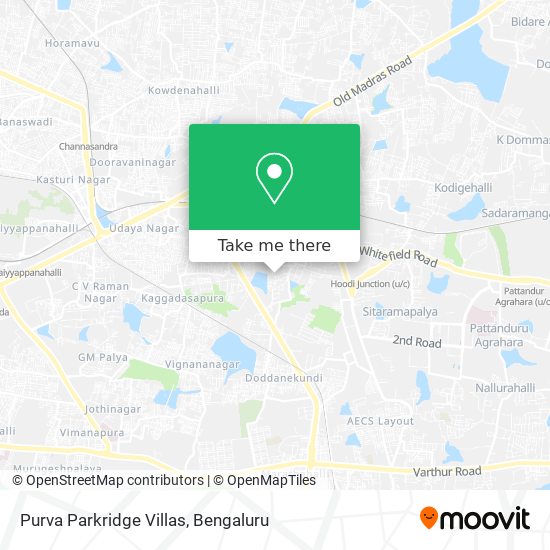 Purva Parkridge Villas map