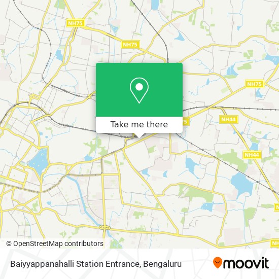 Baiyyappanahalli Station Entrance map