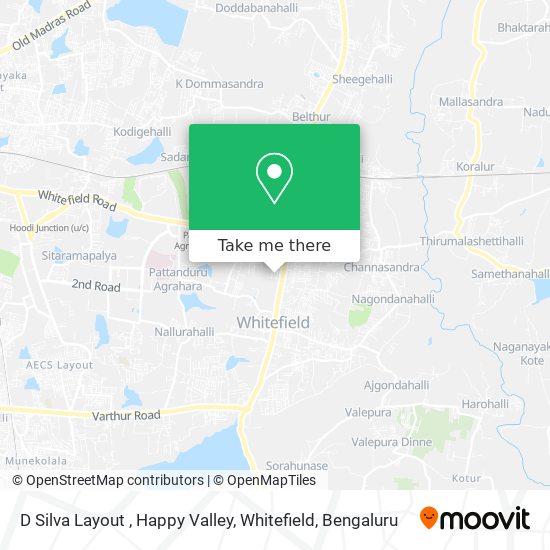 D Silva Layout , Happy Valley, Whitefield map